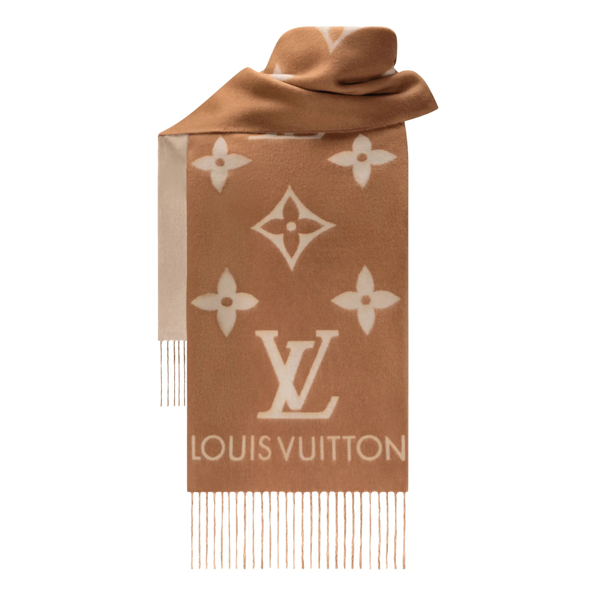 Front View of Louis Vuitton Reykjavik Sandy Scarf M76067